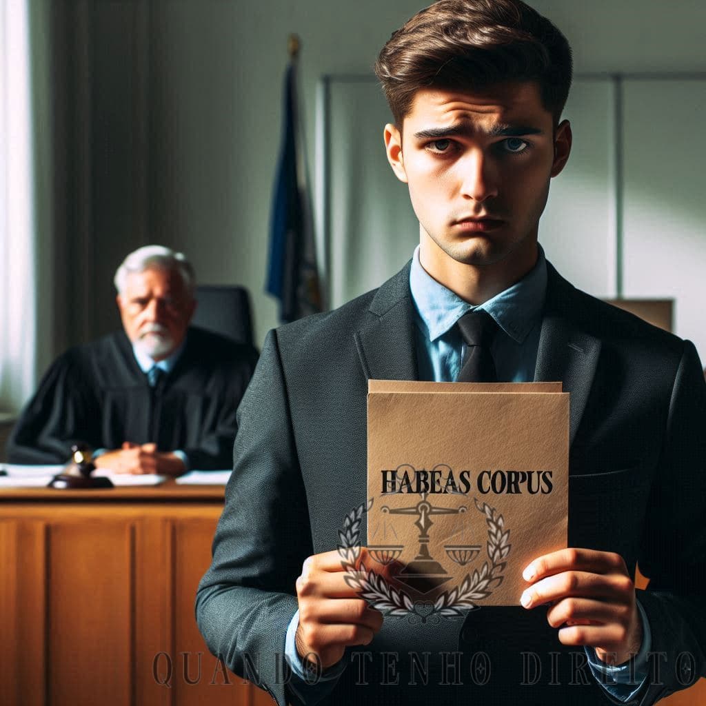 Imagem de um documento legal de Habeas Corpus sendo impetrado sem a ajuda de um advogado.