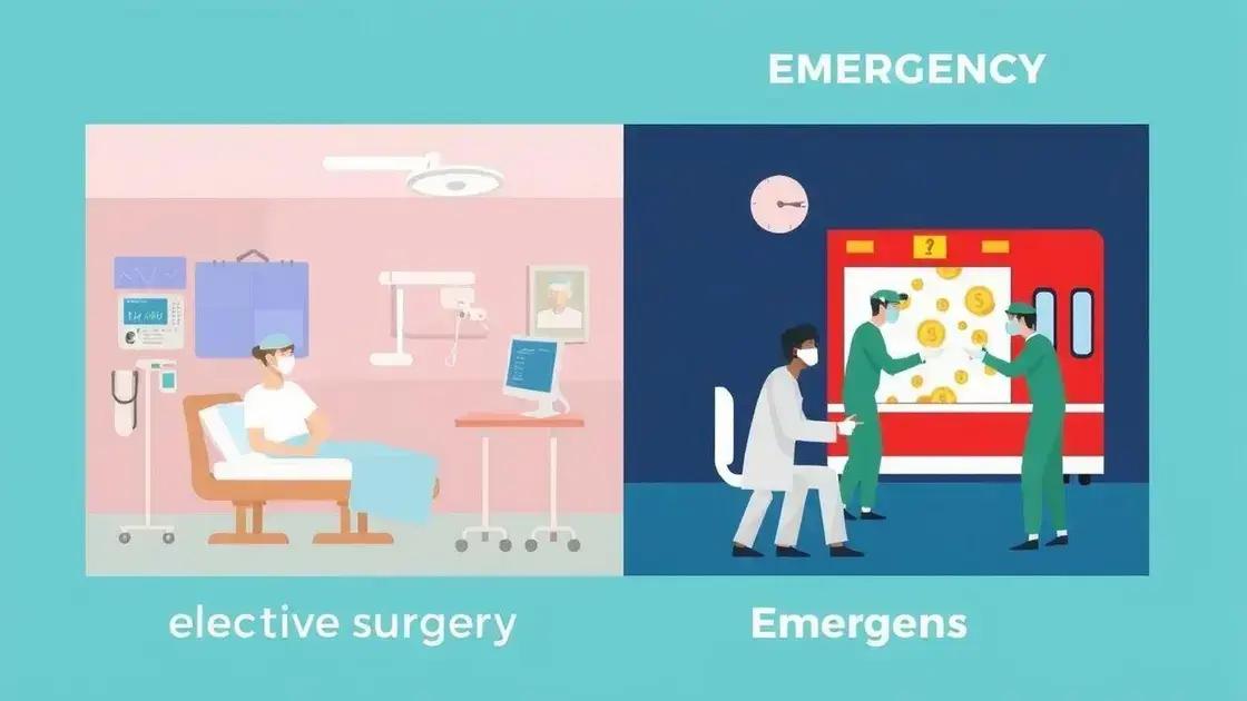 Como a tributação varia entre procedimentos eletivos e emergenciais