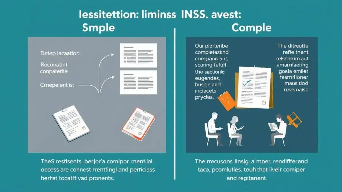 Cenários simples versus complexos na restituição