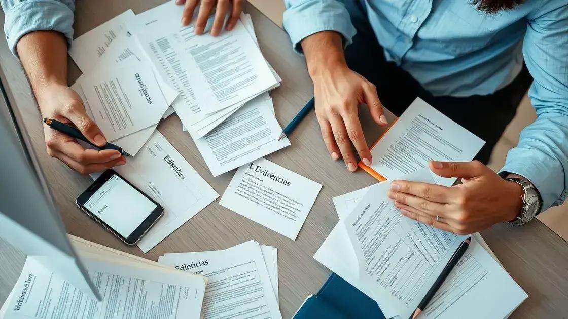 como reunir provas para fortalecer seu caso