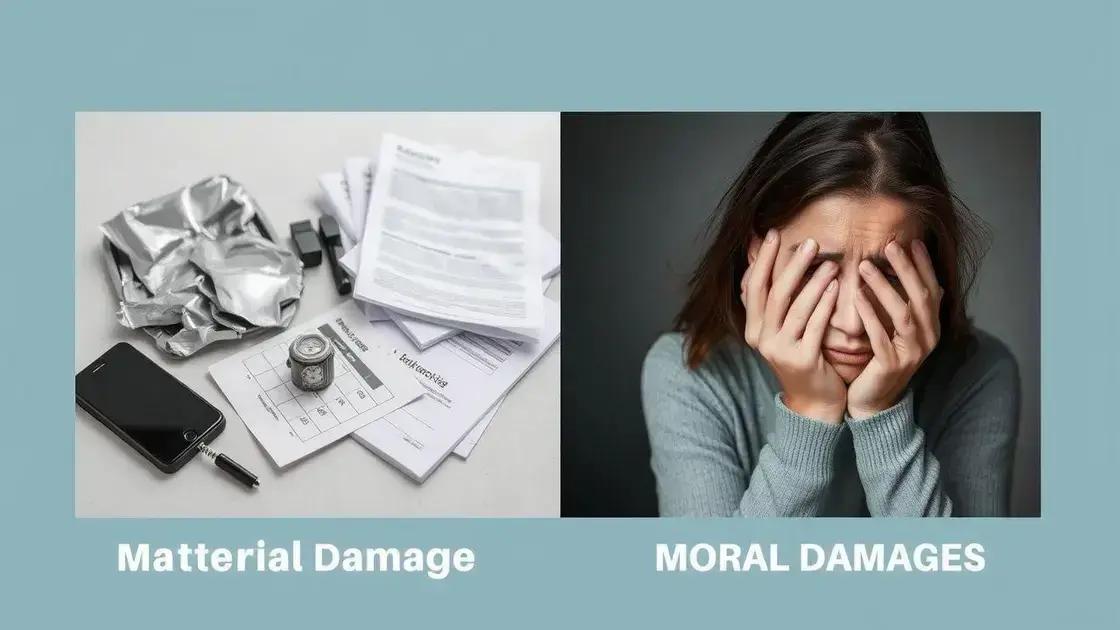 Diferença entre danos morais e materiais