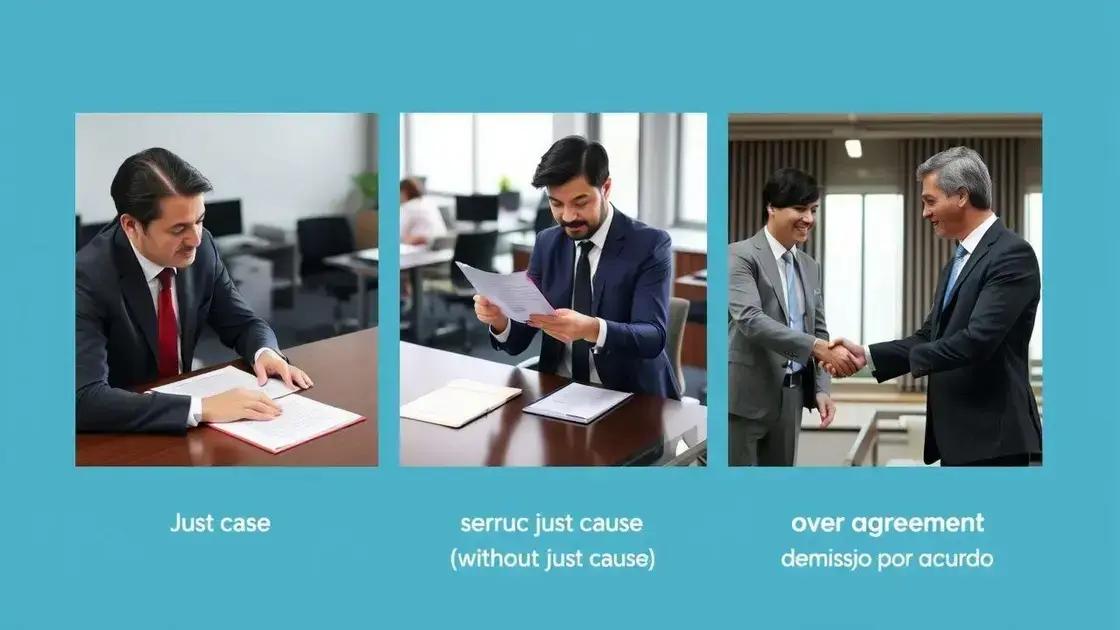 diferenças entre justa causa e outros tipos de demissão