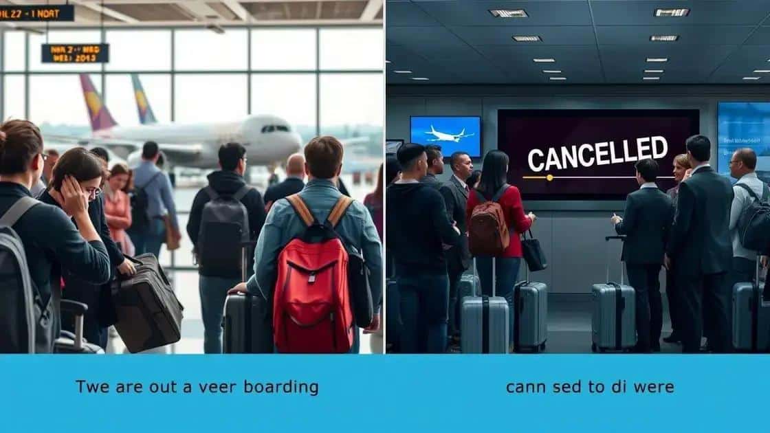 Diferenças entre voo lotado e voo cancelado