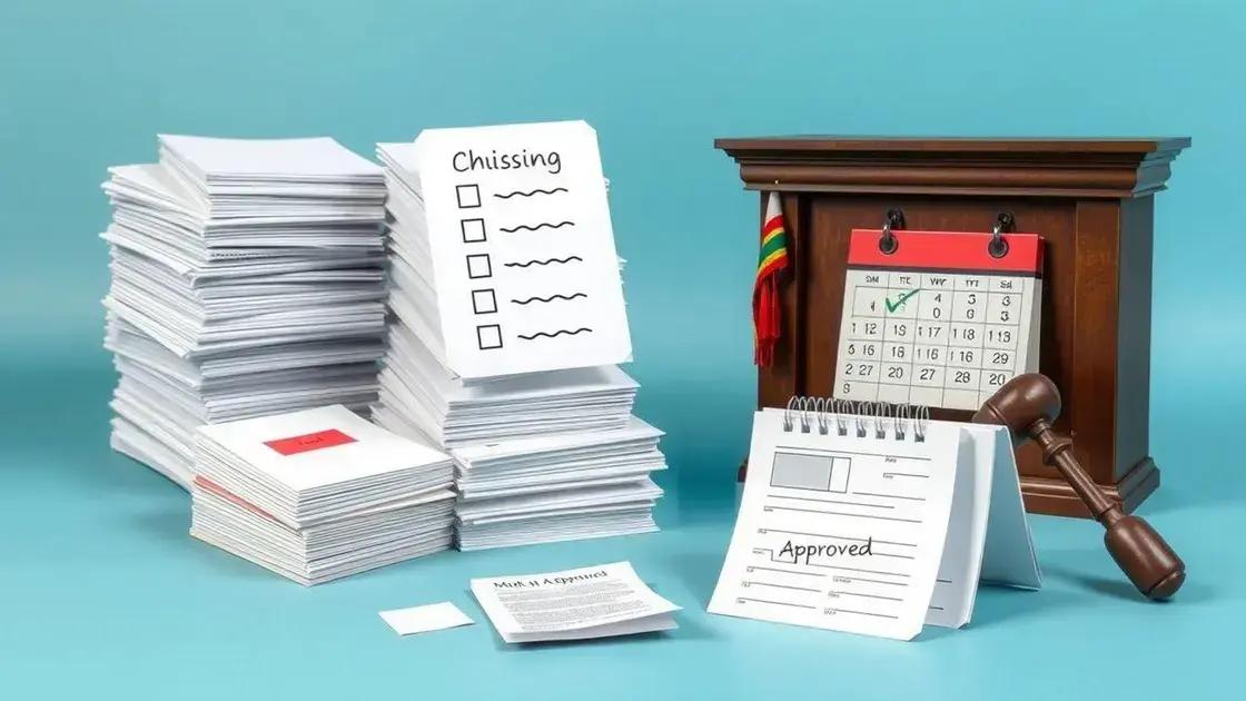 Documentos e fatores que aceleram ou atrasam a decisão