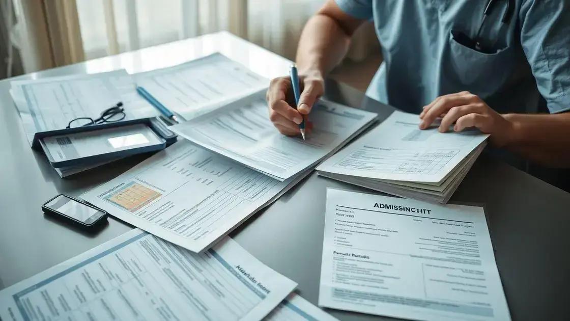 Documentos essenciais para pedir o leito