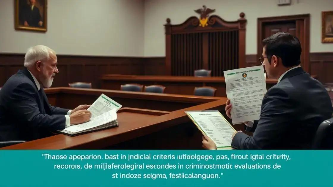 principais critérios avaliados pela Justiça na decisão