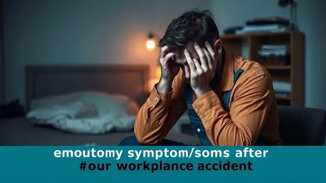 Principais sintomas emocionais após um acidente laboral