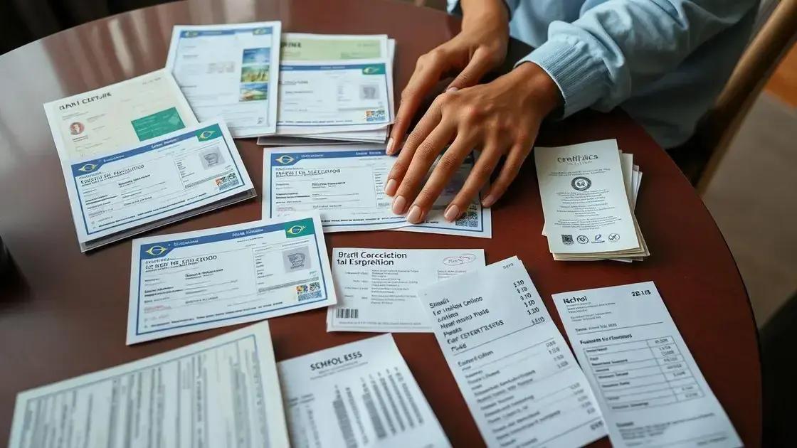 Quais documentos juntar para cada situação