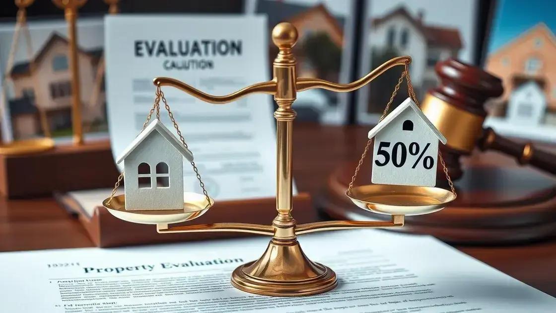 Como funciona o parâmetro dos 50% do valor na avaliação