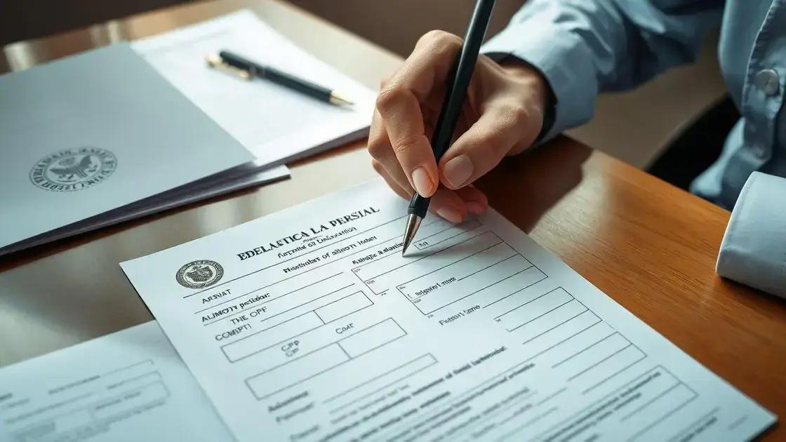 Como informar o CPF e nome do alimentante