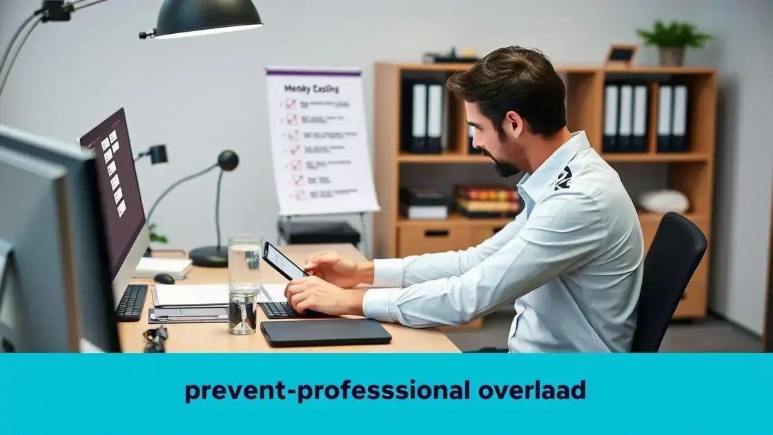 Dicas práticas para prevenir a sobrecarga profissional