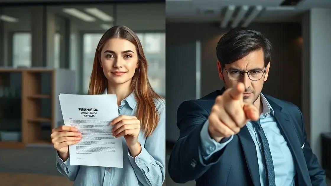 Diferença entre demissão sem justa causa e por justa causa