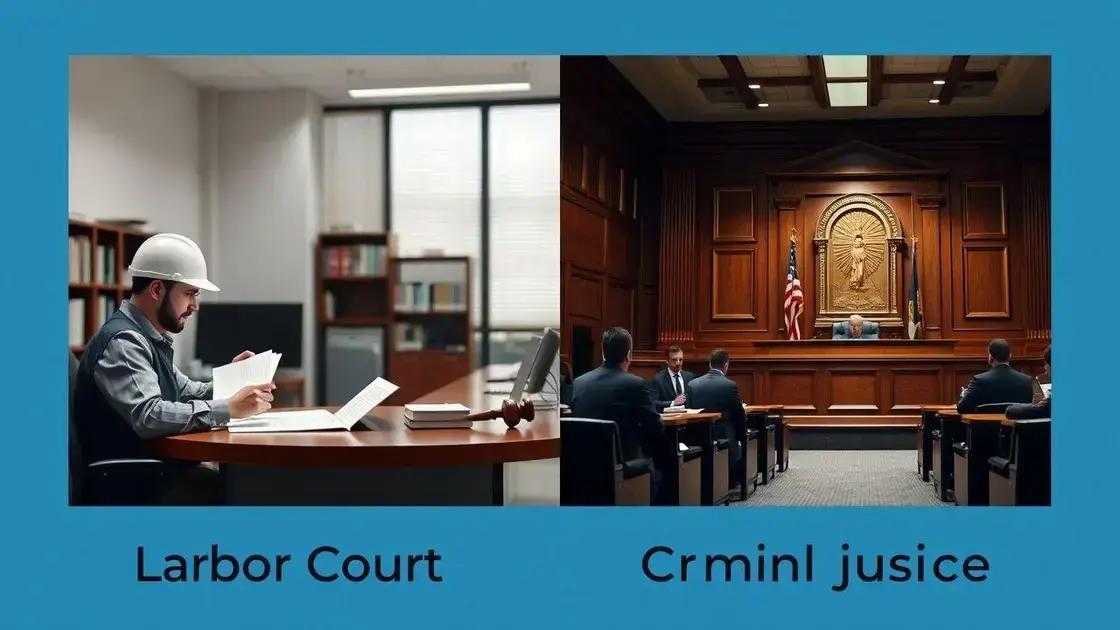 Diferença entre esfera trabalhista e penal