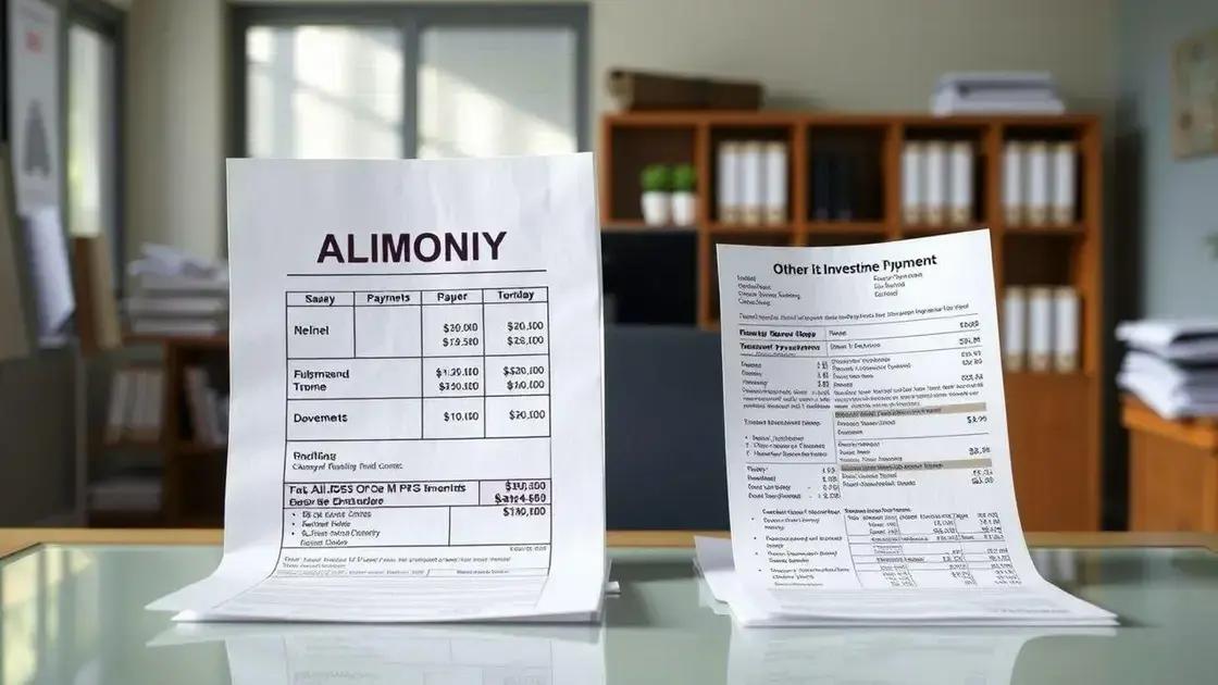 Diferença entre pensão alimentícia e outros rendimentos