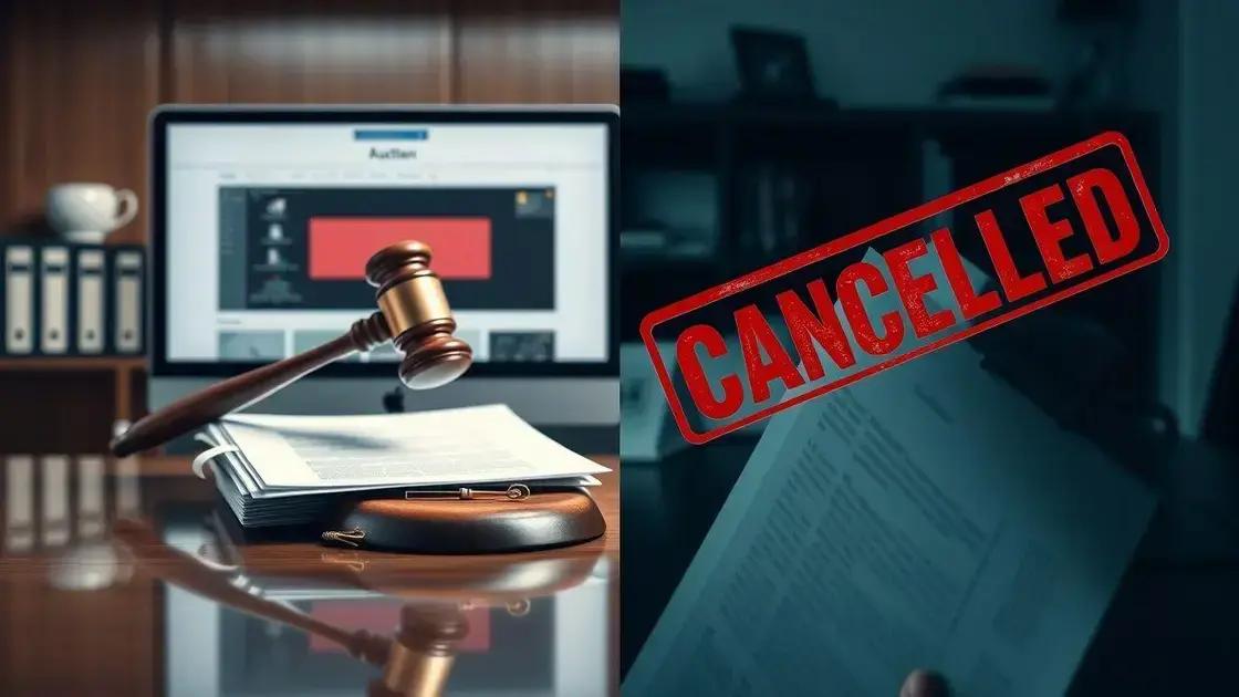 diferença entre suspensão e anulação de leilão