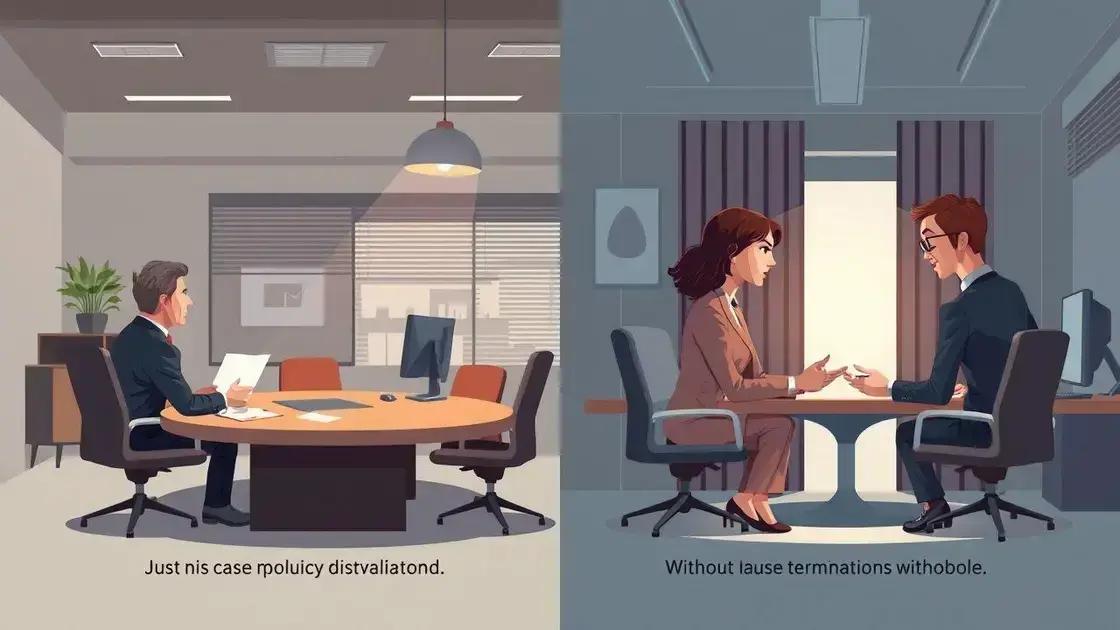 Diferenças entre demissão por justa causa e sem justa causa
