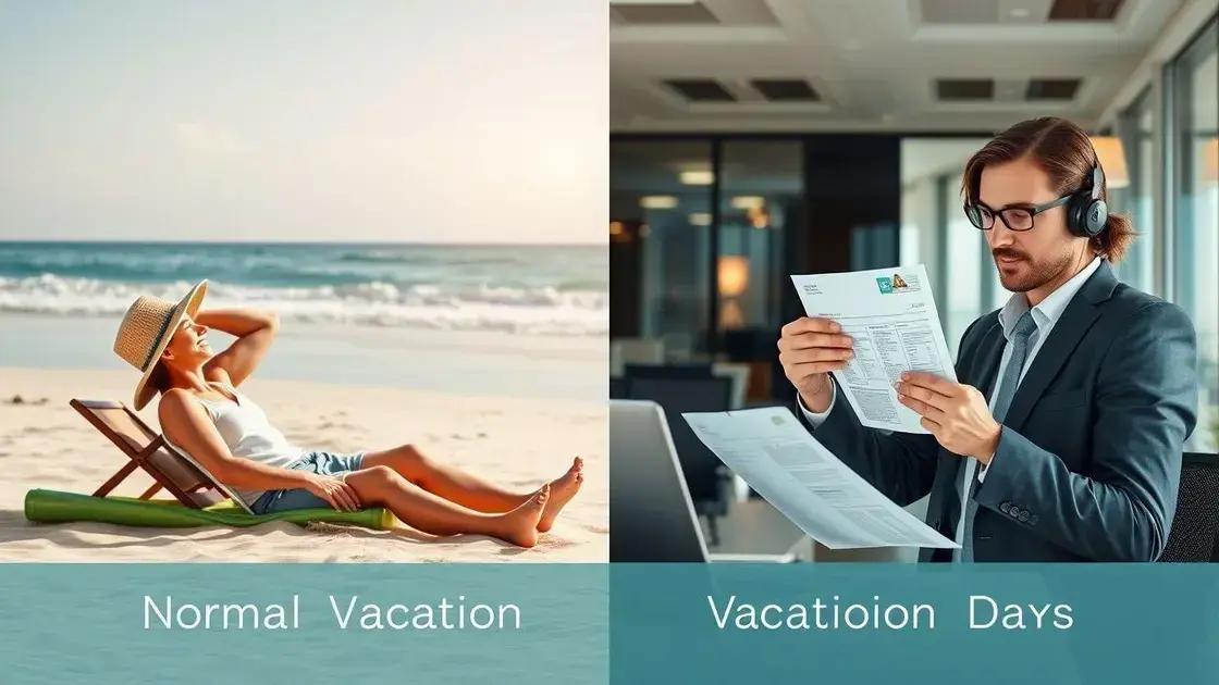 Diferenças entre férias normais e férias compradas