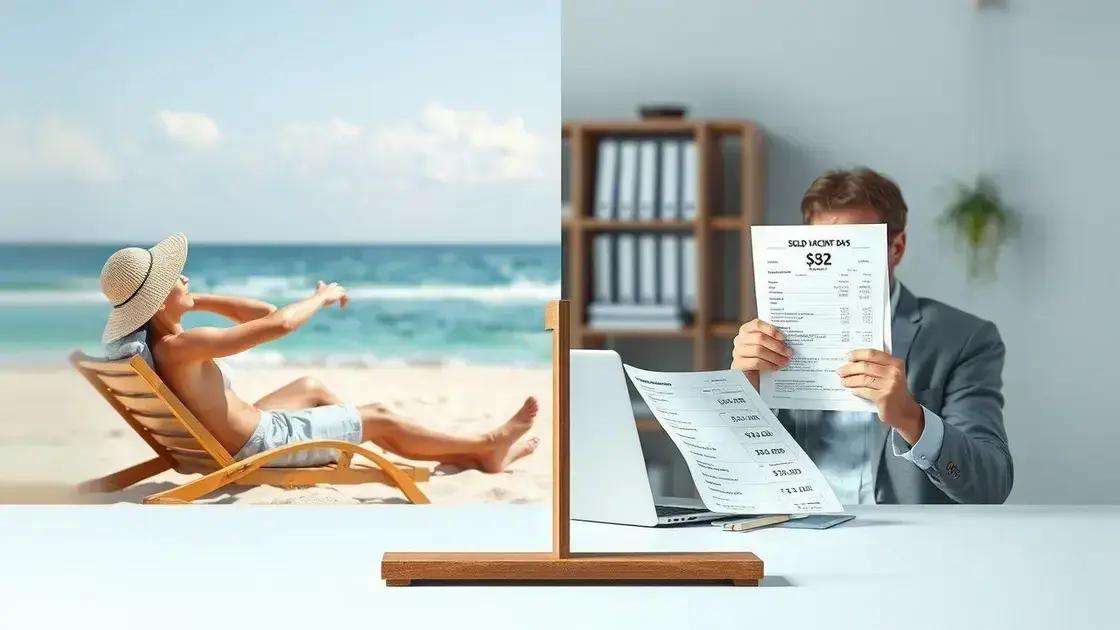 Diferenças entre férias normais e férias vendidas