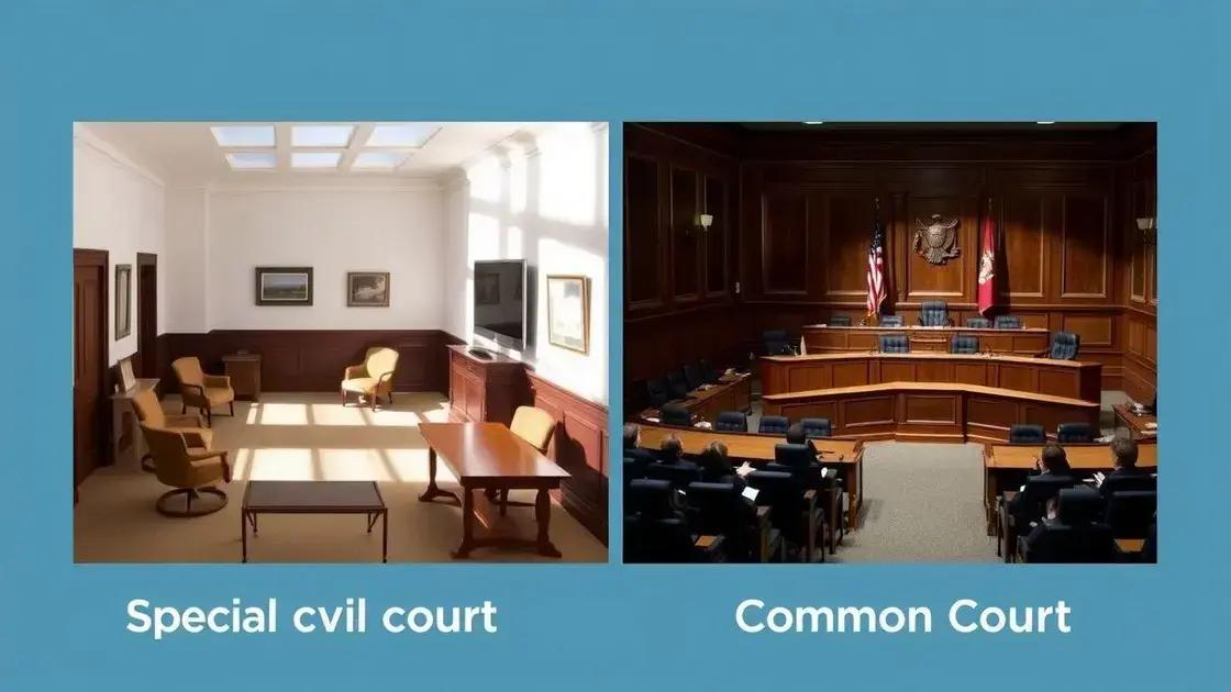 Diferenças entre juízo comum e juizado especial na revisão do FGTS