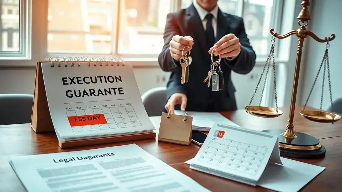 O prazo para garantir a execução e suas exigências