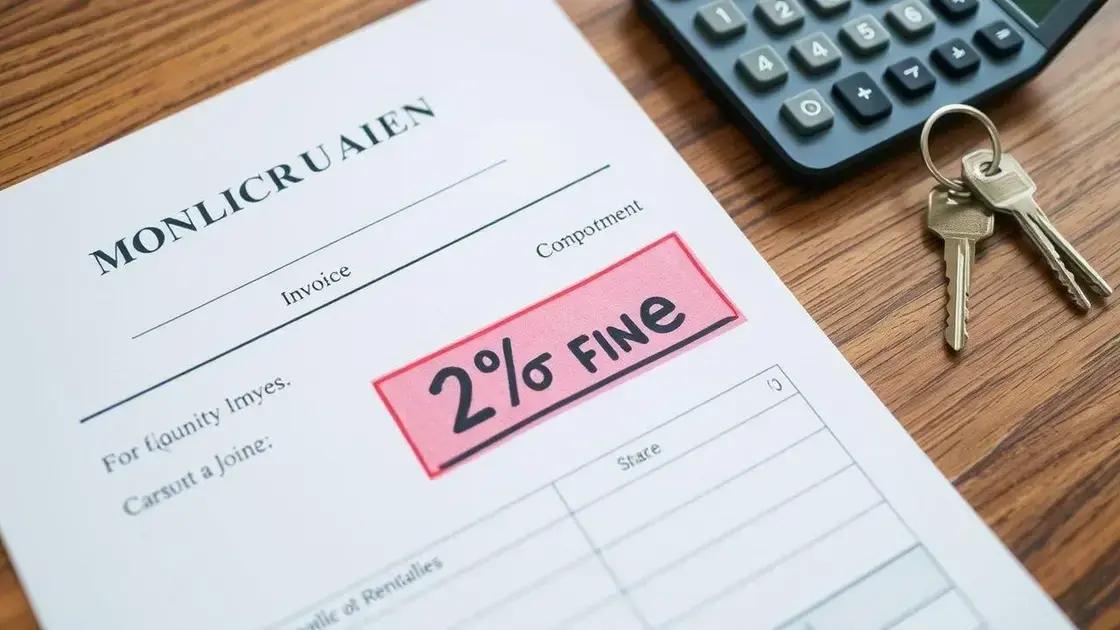 percentual máximo de multa: 2%