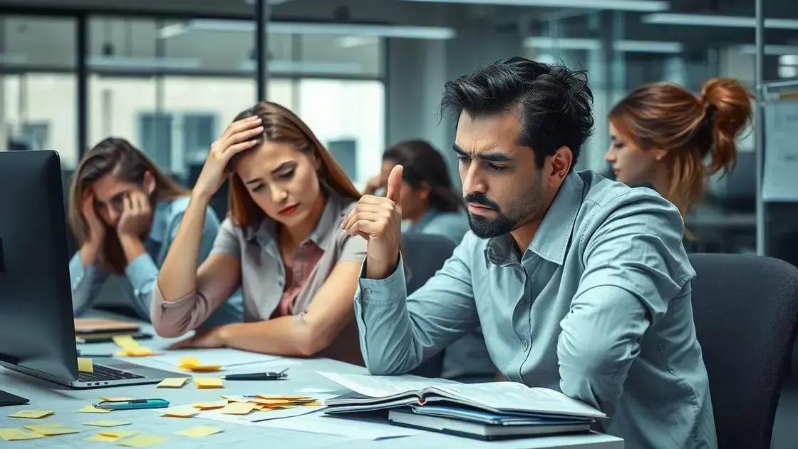 principais sintomas de sobrecarga e estresse no ambiente de trabalho