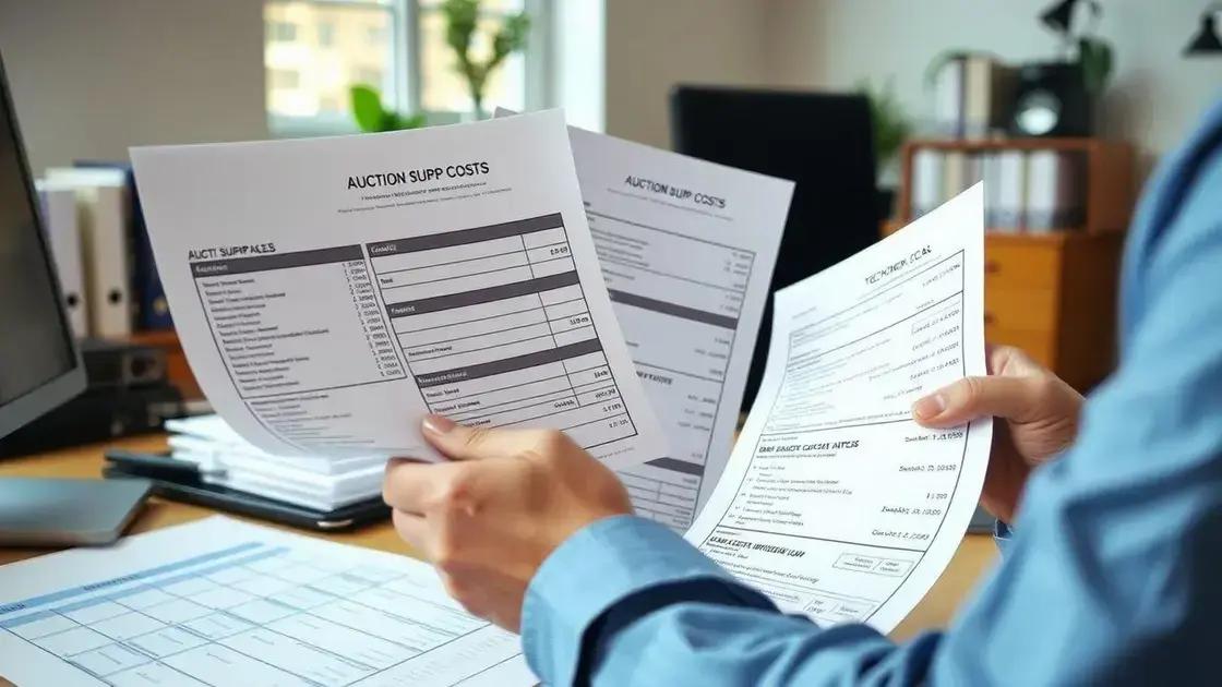 principais taxas e custos envolvidos na suspensão do leilão