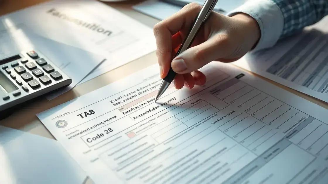 Qual a função do código 28 na declaração