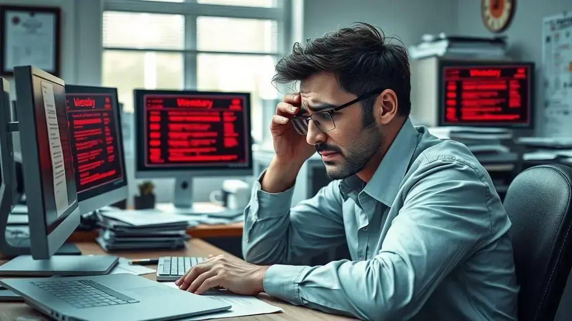 sinais de sobrecarga e queda na produtividade