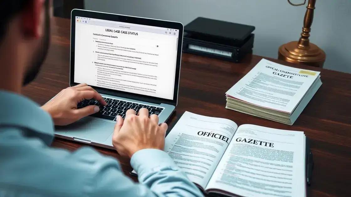 Verificando o andamento do processo e publicações no diário oficial