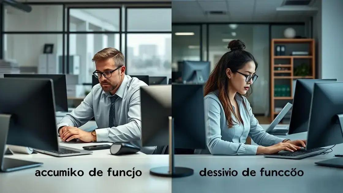 Diferenças entre acumulo e desvio de função
