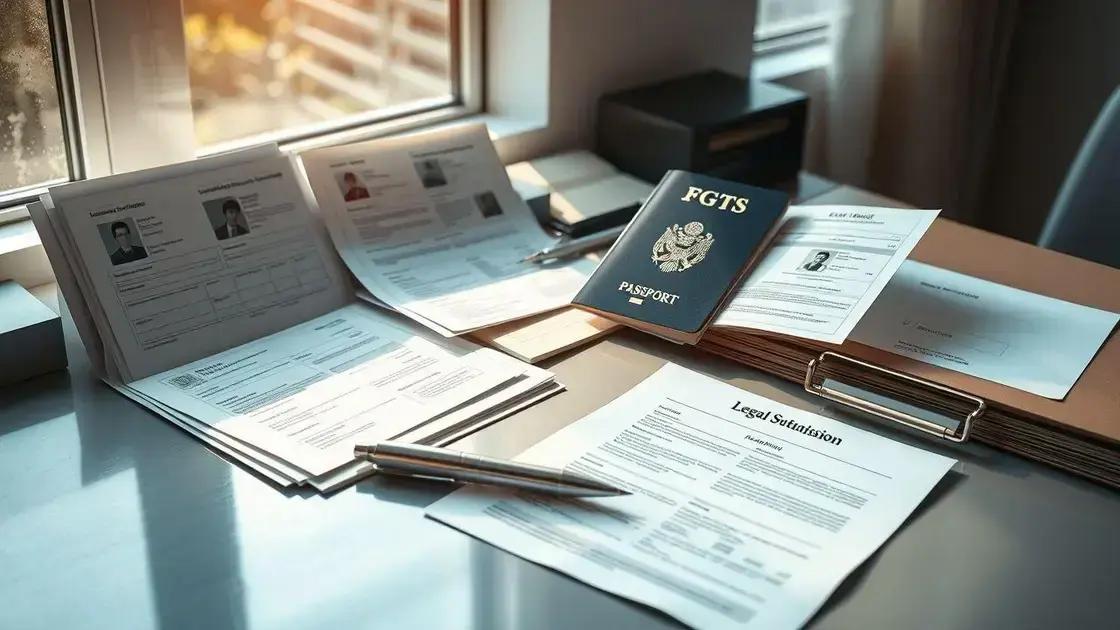 Documentos necessários para dar entrada no processo