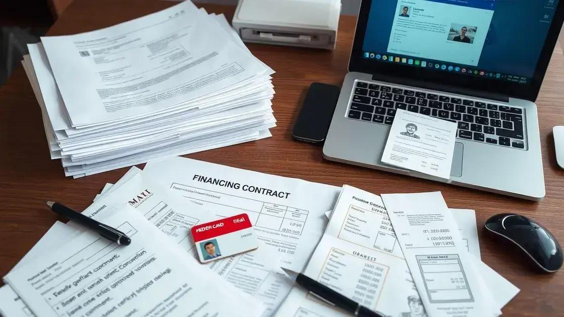 Principais documentos necessários para a revisão