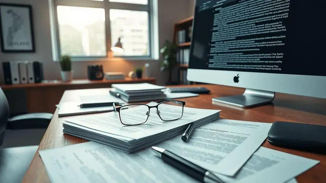 Principais documentos necessários para o processo