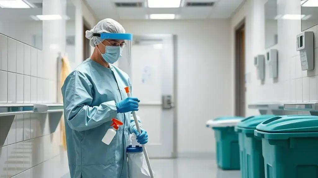 Exposição a agentes biológicos na limpeza de banheiros