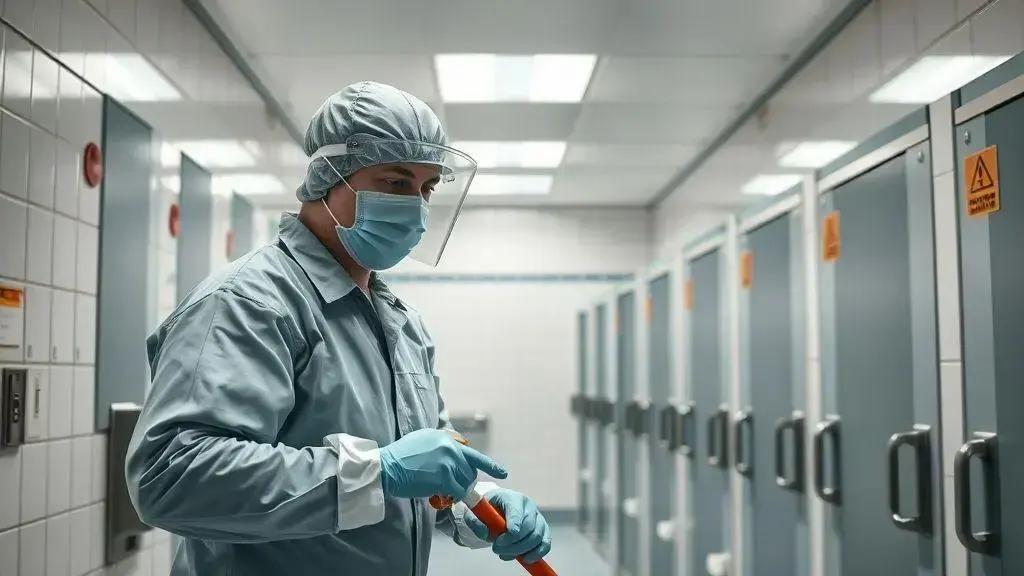 Faxina em banheiros de grande circulação é atividade de risco? Entenda os perigos hoje