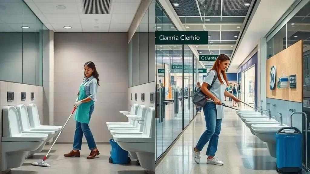 Qual a diferença entre limpar banheiro de escritório e de shopping para insalubridade? Entenda riscos e direitos